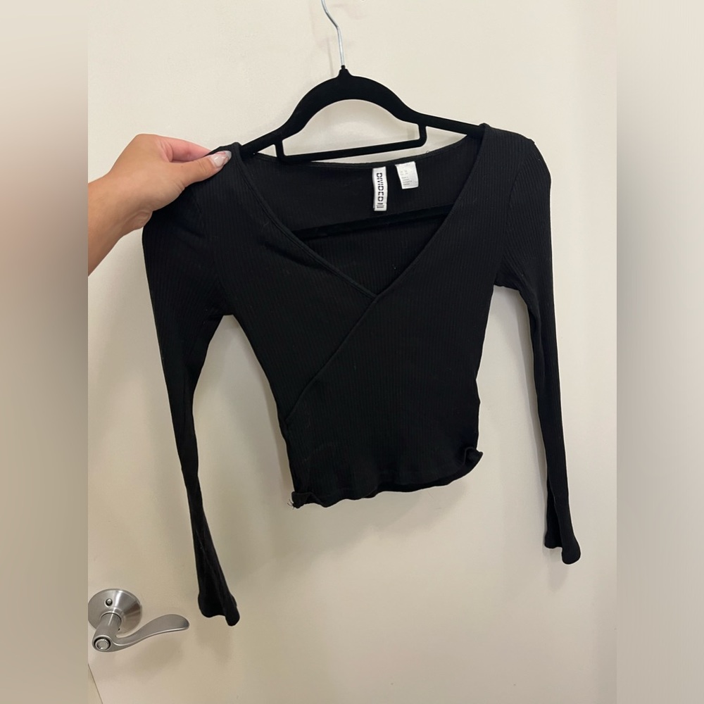 H&M long sleeve crop top